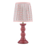 Laura Ashley Kelbrook Table Lamp Red and Matt Antique Brass With Shade