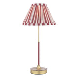 Laura Ashley Denwick Table Lamp Matt Antique Brass and Satin Red With Shade