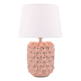 Laura Ashley Marwick Table Lamp Pink and Brushed Silver With Shade
