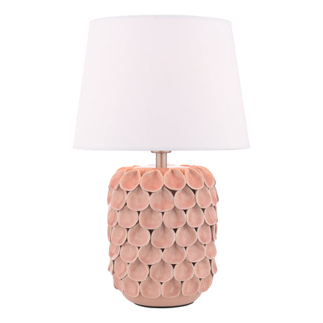 Laura Ashley Marwick Table Lamp Pink and Brushed Silver With Shade