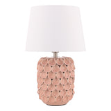 Laura Ashley Marwick Table Lamp Pink and Brushed Silver With Shade
