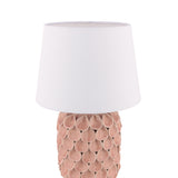 Laura Ashley Marwick Table Lamp Pink and Brushed Silver With Shade