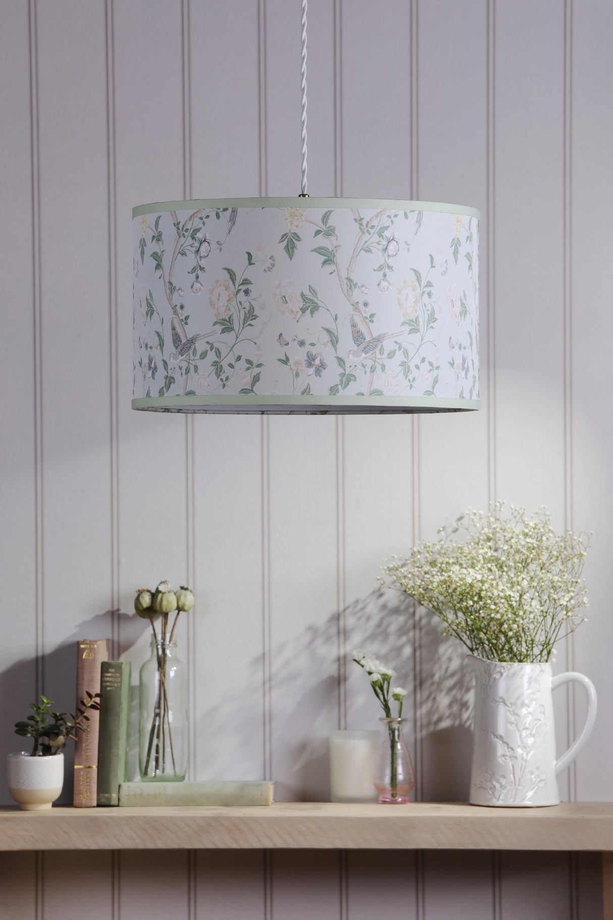 Laura Ashley Summer Palace Eau De Nil Lamp Shade Multi Coloured