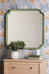 Laura Ashley Martham Square Green Mirror 65 X 65cm
