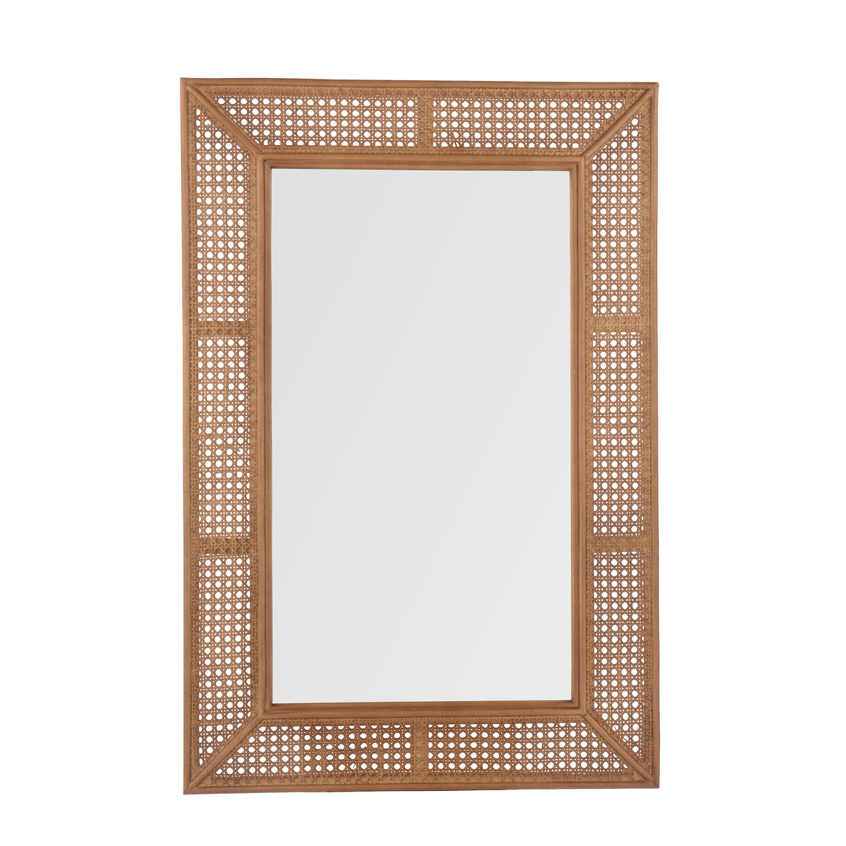 Laura Ashley Bayden Rectangle Mirror Rattan 91 X 61cm