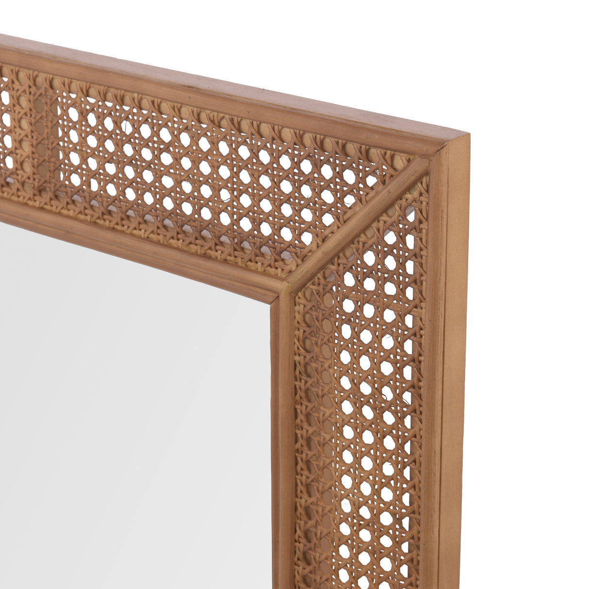 Laura Ashley Bayden Rectangle Mirror Rattan 91 X 61cm