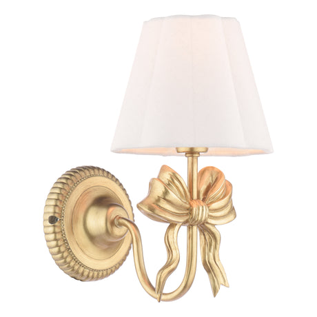 Laura Ashley Larkfield Wall Light Antique Gold With Shade