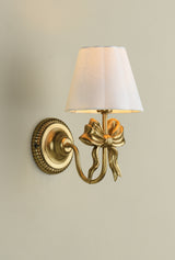 Laura Ashley Larkfield Wall Light Antique Gold With Shade