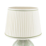 Laura Ashley Stannard Table Lamp Green Ceramic and Polished Chrome With Shade