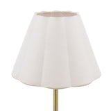 Laura Ashley Erin Rechargeable Table Lamp Matt Antique Brass With Shade LED