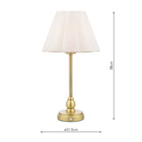 Laura Ashley Erin Rechargeable Table Lamp Matt Antique Brass With Shade LED