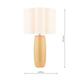 Laura Ashley Littleton Table Lamp Yellow Ceramic and Antique Brass With Shade