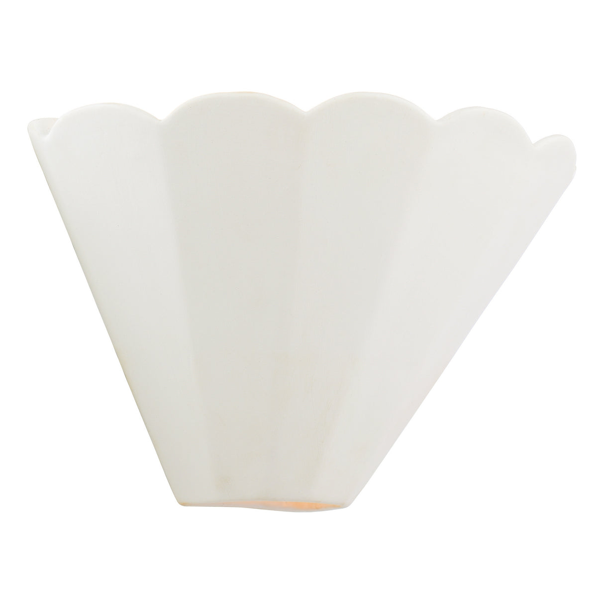 Laura Ashley Scallop Wall Washer White Ceramic