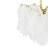 Laura Ashley Stannington 4 Light Pendant Matt Antique Brass and White Glass