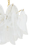 Laura Ashley Stannington 4 Light Pendant Matt Antique Brass and White Glass