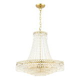 Laura Ashley Enid 5 Light Grande Chandelier Glass and Matt Antique Brass