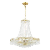 Laura Ashley Enid 5 Light Grande Chandelier Glass and Matt Antique Brass