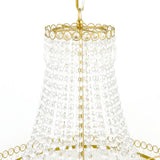 Laura Ashley Enid 5 Light Grande Chandelier Glass and Matt Antique Brass