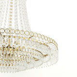 Laura Ashley Enid 5 Light Grande Chandelier Glass and Matt Antique Brass