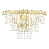 Laura Ashley Enid Wall Light Faceted Glass and Matt Antique Brass