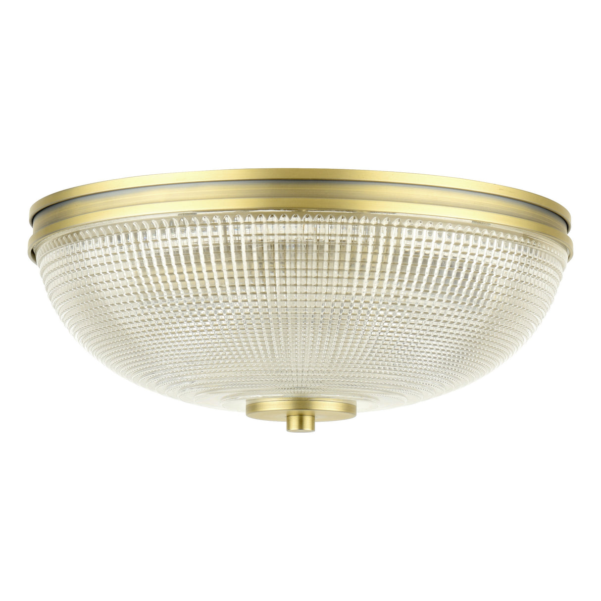 Laura Ashley Langdon 2 Light Bathroom Ceiling Light Matt Antique Brass and Textured Glass IP44