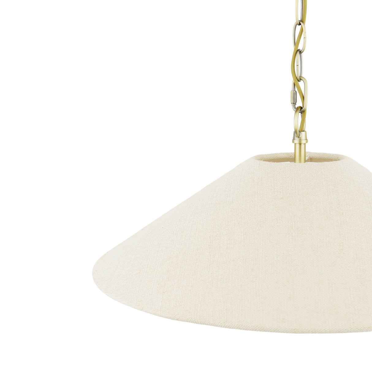 Laura Ashley Harland 5 Light Pendant Matt Antique Brass With Shade