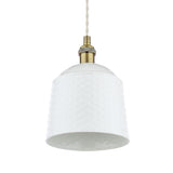 Laura Ashley Porcelain Pendant Cream and Antique Brass