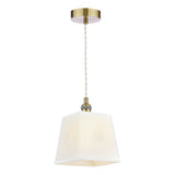 Laura Ashley Porcelain Square Pendant Cream and Antique Brass
