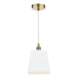 Laura Ashley Porcelain Square Pendant Cream and Antique Brass
