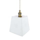 Laura Ashley Porcelain Square Pendant Cream and Antique Brass