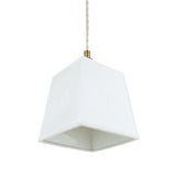 Laura Ashley Porcelain Square Pendant Cream and Antique Brass