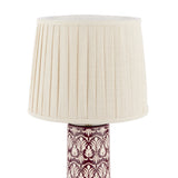 Laura Ashley Medlock Table Lamp Purple Ceramic and Antique Brass With Shade