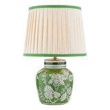 Laura Ashley Colwich Table Lamp Green Ceramic and Antique Brass With Shade