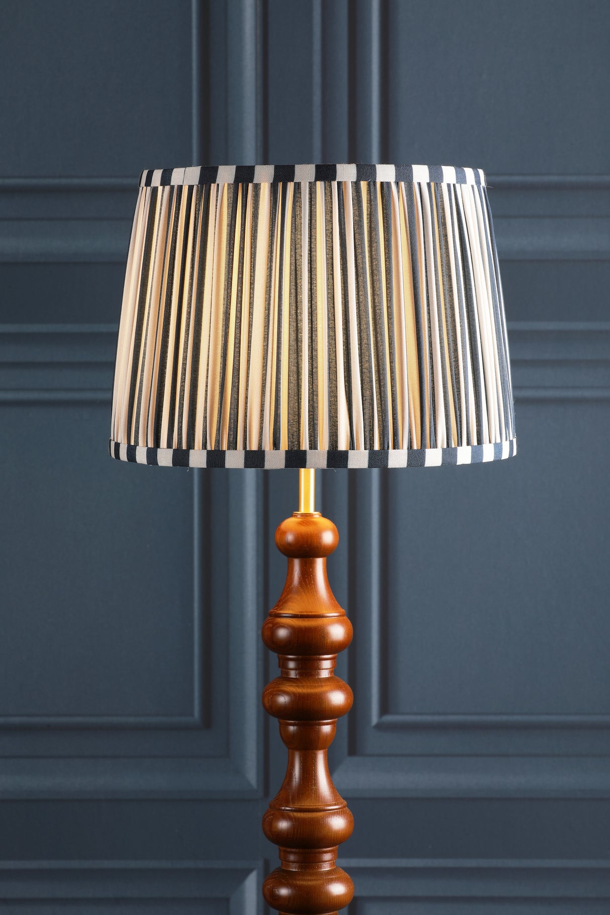 Laura Ashley Denwick Blue Cotton Tapered Drum Shade 30cm/12 inch