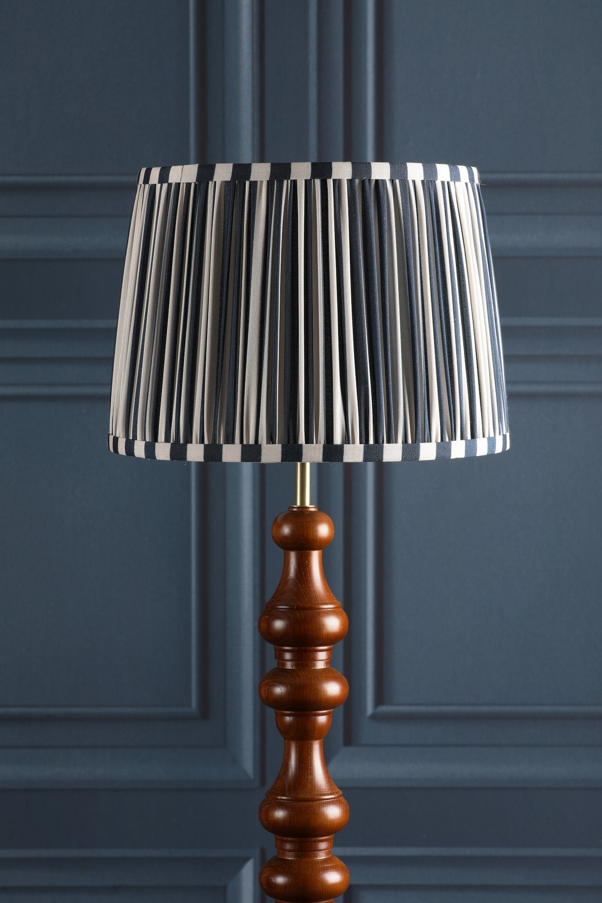 Laura Ashley Denwick Blue Cotton Tapered Drum Shade 30cm/12 inch