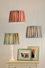 Laura Ashley Denwick Blue Cotton Tapered Drum Shade 30cm/12 inch