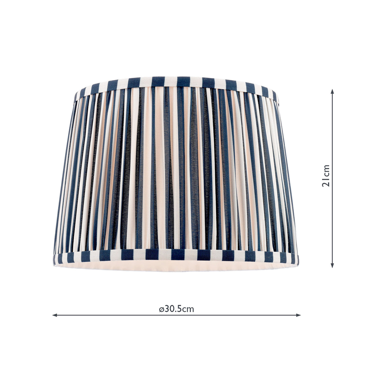 Laura Ashley Denwick Blue Cotton Tapered Drum Shade 30cm/12 inch