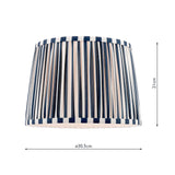 Laura Ashley Denwick Blue Cotton Tapered Drum Shade 30cm/12 inch