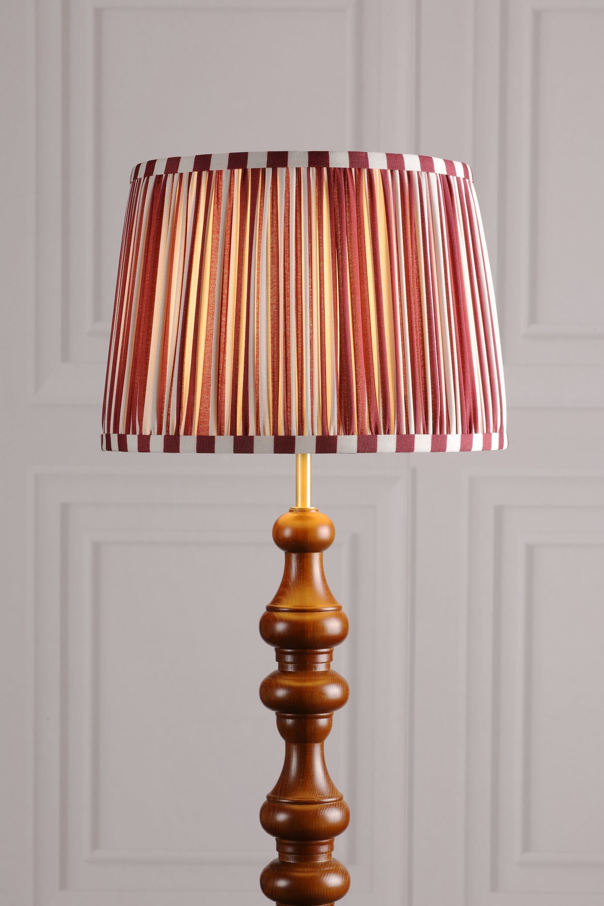 Laura Ashley Denwick Red Cotton Tapered Drum Shade 30cm/12 inch