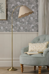 Laura Ashley Cordwell Floor Lamp Matt Antique Brass With Shade