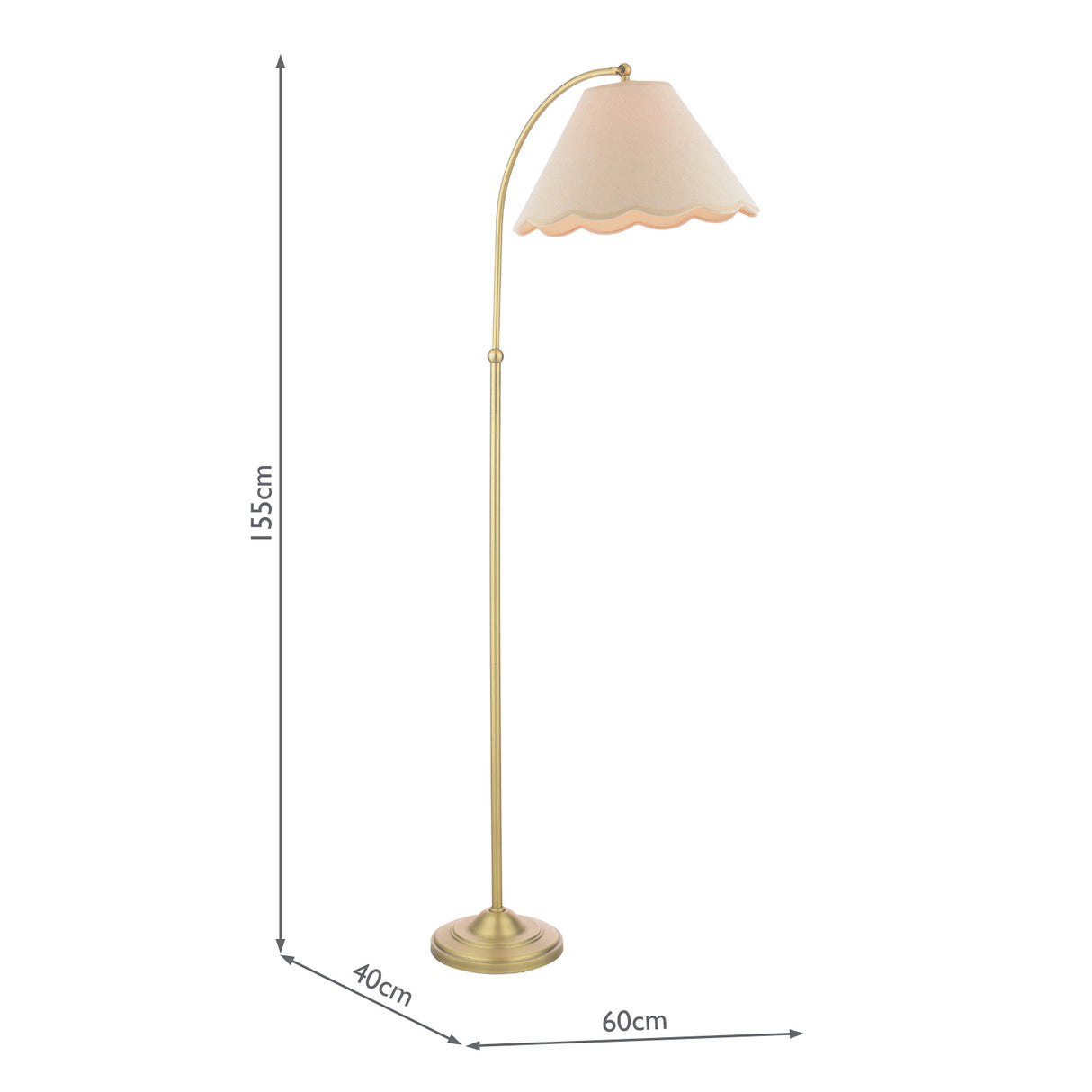 Laura Ashley Cordwell Floor Lamp Matt Antique Brass With Shade