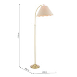 Laura Ashley Cordwell Floor Lamp Matt Antique Brass With Shade