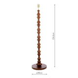 Laura Ashley Millbrook Floor Lamp Dark Wood and Industrial Brass Base Only