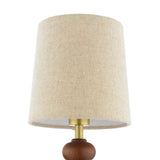Laura Ashley Millbrook Wall Light Dark Wood and Industrial Brass With Shade