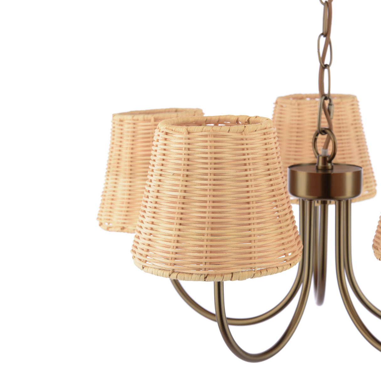 Laura Ashley Hasfield 5 Light Pendant Satin Bronze With Shade