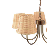 Laura Ashley Hasfield 5 Light Pendant Satin Bronze With Shade