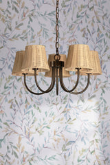 Laura Ashley Hasfield 5 Light Pendant Satin Bronze With Shade