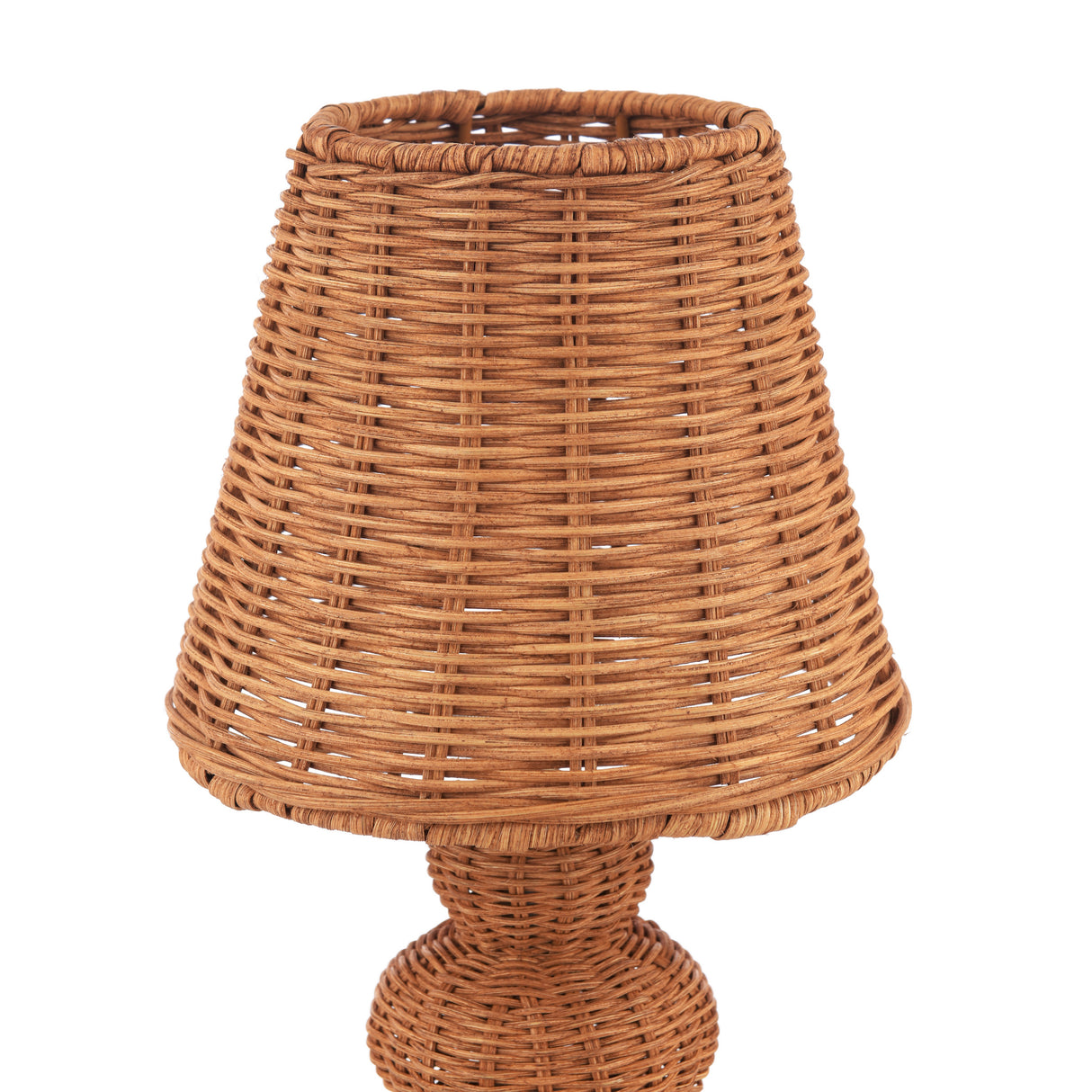 Laura Ashley Hasfield Rechargeable Table Lamp Natural Rattan With Shade LED