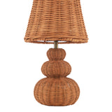 Laura Ashley Hasfield Rechargeable Table Lamp Natural Rattan With Shade LED