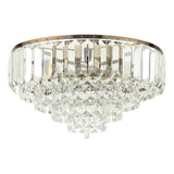 Laura Ashley Vienna 3 Light Flush Crystal and Antique Brass